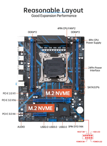 South China Records x99QD4-Motherboard unterstützt die gesamte Palette von Intel Xeon E5 LGA 2011-3 DDR4-Speicher - Product Image 5