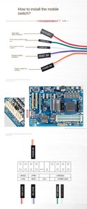 <strong>Computer</strong> Switch Power Supply On/off Reset HDD Push Round Big Button Switch with 160cm Cable Bracket for Desktop PC <strong>Computer</strong> Host - Product Image 5
