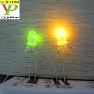 สามขา LED ไดโอด LED สีแดงและสีเขียวใสสองสีมีเส้นผ่าศูนย์กลาง5mm 3mm สองสีคู่สี3ขา LED - Product Image 6