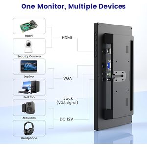 Eyoyo EM116DF Monitor Pequeño de 12 Pulgadas 1366x768 Resolución HD Mini Pantalla LED 75Hz IPS para HDMI VGA Monitores de Video para Ordenador PC - Product Image 4