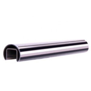 Aleader High Quality Frameless Glass <strong>Railings</strong> Round Top Capping Handrail Stainless Steel Stain Brushed Round <strong>Hollow</strong> Pipe