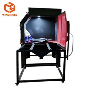 Yarı otomatik metal yüksek basınçlı kum püskürtme makinesi kumlama makinesi temizlik için metal boya tozu kaplama - Product Image 3