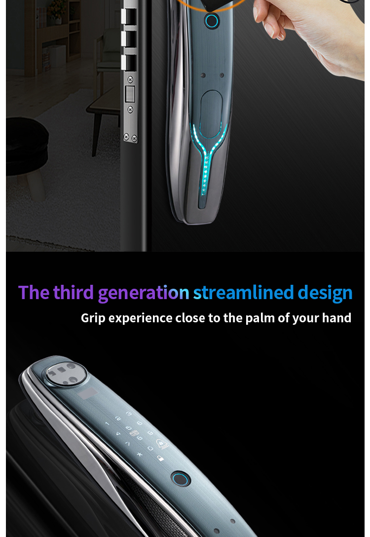 High-value face recognition intelligent door lock with multiple unlocking methods fingerprint applet password key digital lock