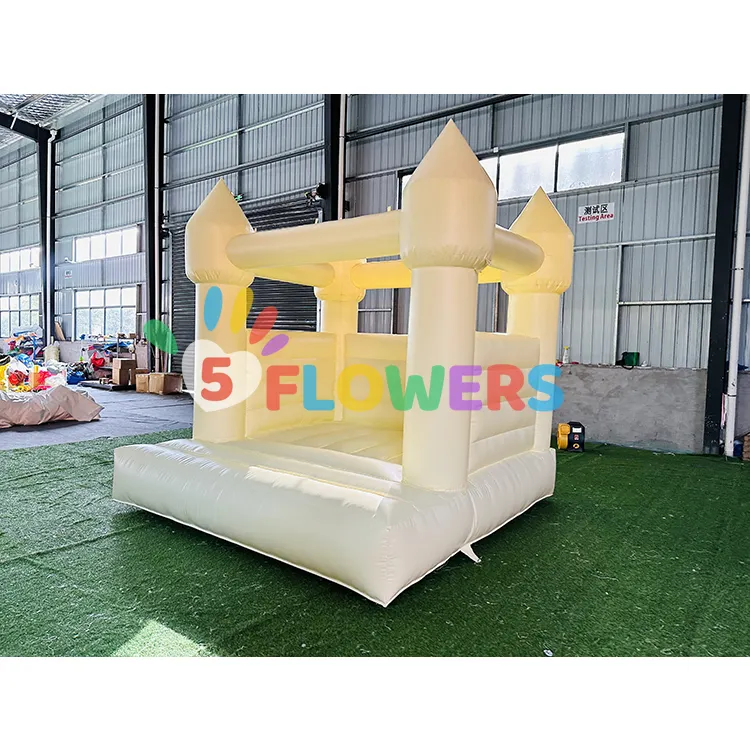 9.8x9.8ft/3x3m small inflatable bounce house outdoor bouncy castles commercial pastel yellow bouncer for parties
