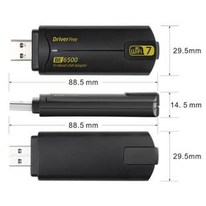 Orijinal fabrika ağ kartı BE6500 kablosuz ağ kartı sürücü ücretsiz 6500M Tri Band WiFi 7 USB 3.0 adaptörü PC için - Product Image 6