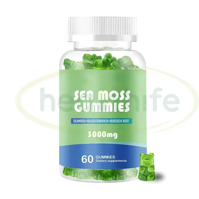 Nhãn hiệu riêng thuần chay tự nhiên trẻ em năng lượng cơm cháy Hữu Cơ Irish biển rêu Gummies cho hệ thống hỗ trợ miễn dịch tăng cường bổ sung