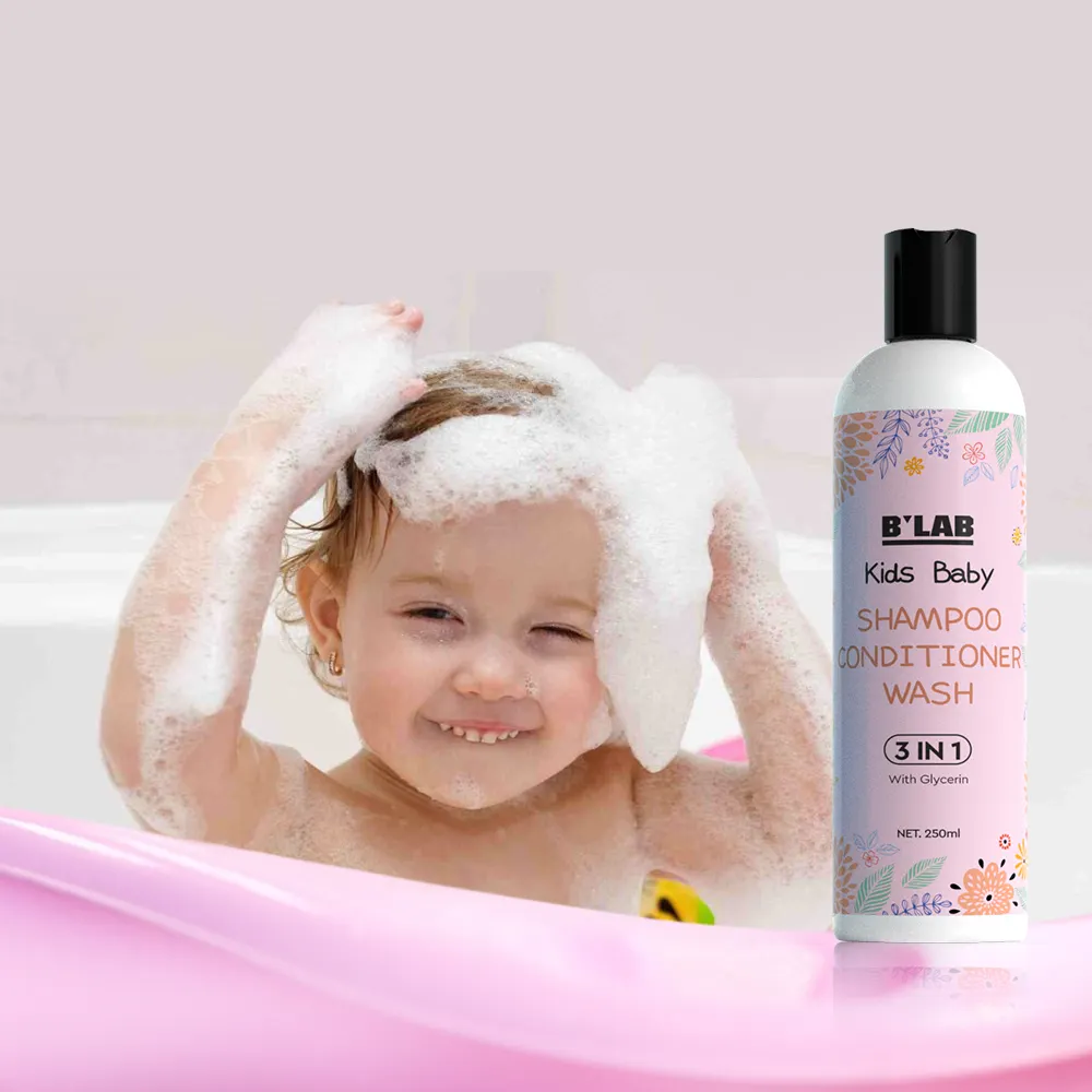 OEM ODM новый дизайн органический увлажняющий питательный освежающий 3 в 1 детский шампунь для мытья тела кондиционер для очистки ребенка