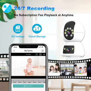 出厂价格智能双宽天使镜头WIFI摄像机室内1080P PTZ闭路电视带运动检测安全摄像机0wn品牌 - Product Image 4
