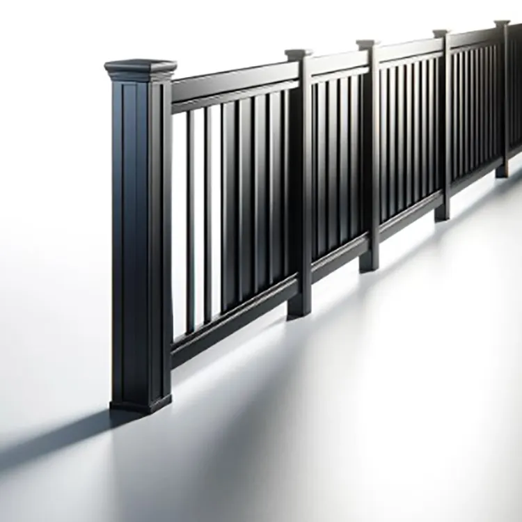 Özelleştirilmiş 6063-T5 toz boya alüminyum alaşımlı çit Metal parçalar kolay monte alüminyum çit