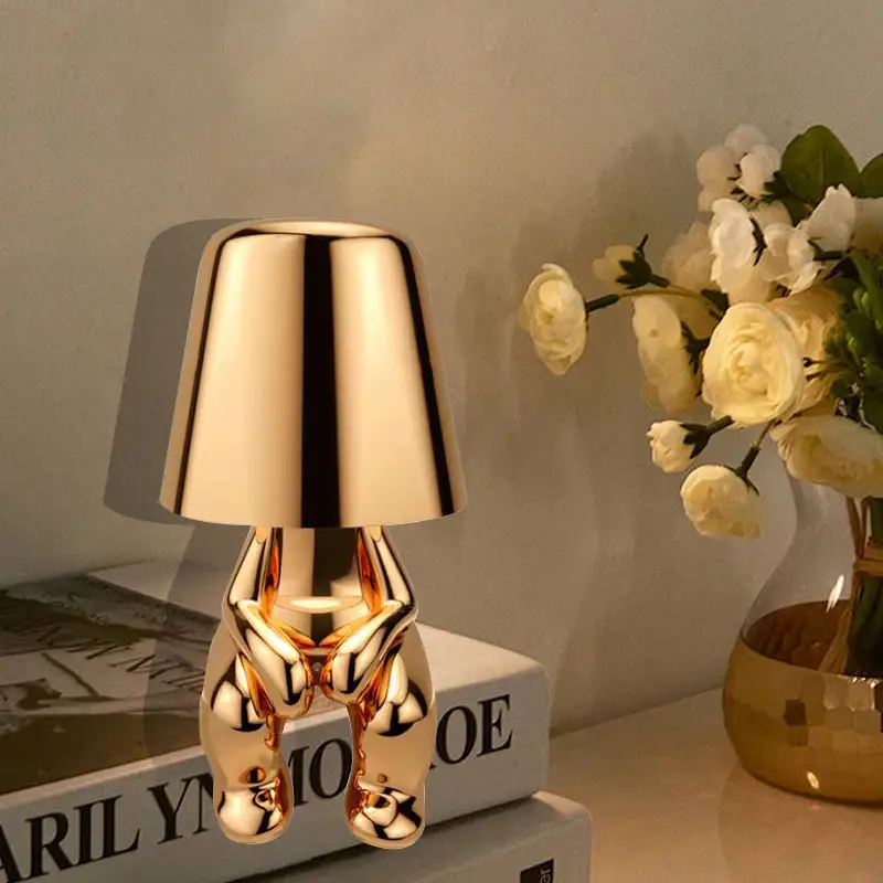 Lámparas de mesa de luz cálida para el hogar de lujo modernas nórdicas portátiles Lámpara DE MESA DE CARGA Usb para la decoración del hotel en el hogar