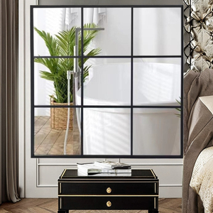 Espejo decorativo con marco de metal de hierro rectangular montado en la pared del dormitorio de la sala de estar del Hogar Moderno - Product Image 3