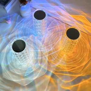 Internet-Red Crystal Table <strong>Lamp</strong> LED Light Battery Acrylic <strong>Rose</strong> Nightlight Decorative Glass Table <strong>Lamp</strong> for Bedroom - Product Image 3