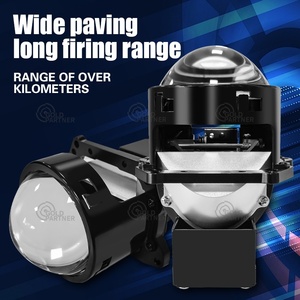 Yeni tasarım 3 inç 4 ışık kaynağı tek doğrudan lazer araba far 56w 75w 5000lm yüksek düşük işın Bi LED projektör Lens - Product Image 4