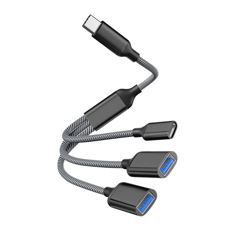 Type-C to USB 1-in-3 10W (Black)
