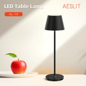 AESLIT AL-19 Minimalist Black Desk <strong>Lamp</strong> Cordless Touch <strong>Sensor</strong> Table <strong>Lamp</strong> for Bar Dining Bedroom Study Room <strong>Power</strong> by <strong>Battery</strong>