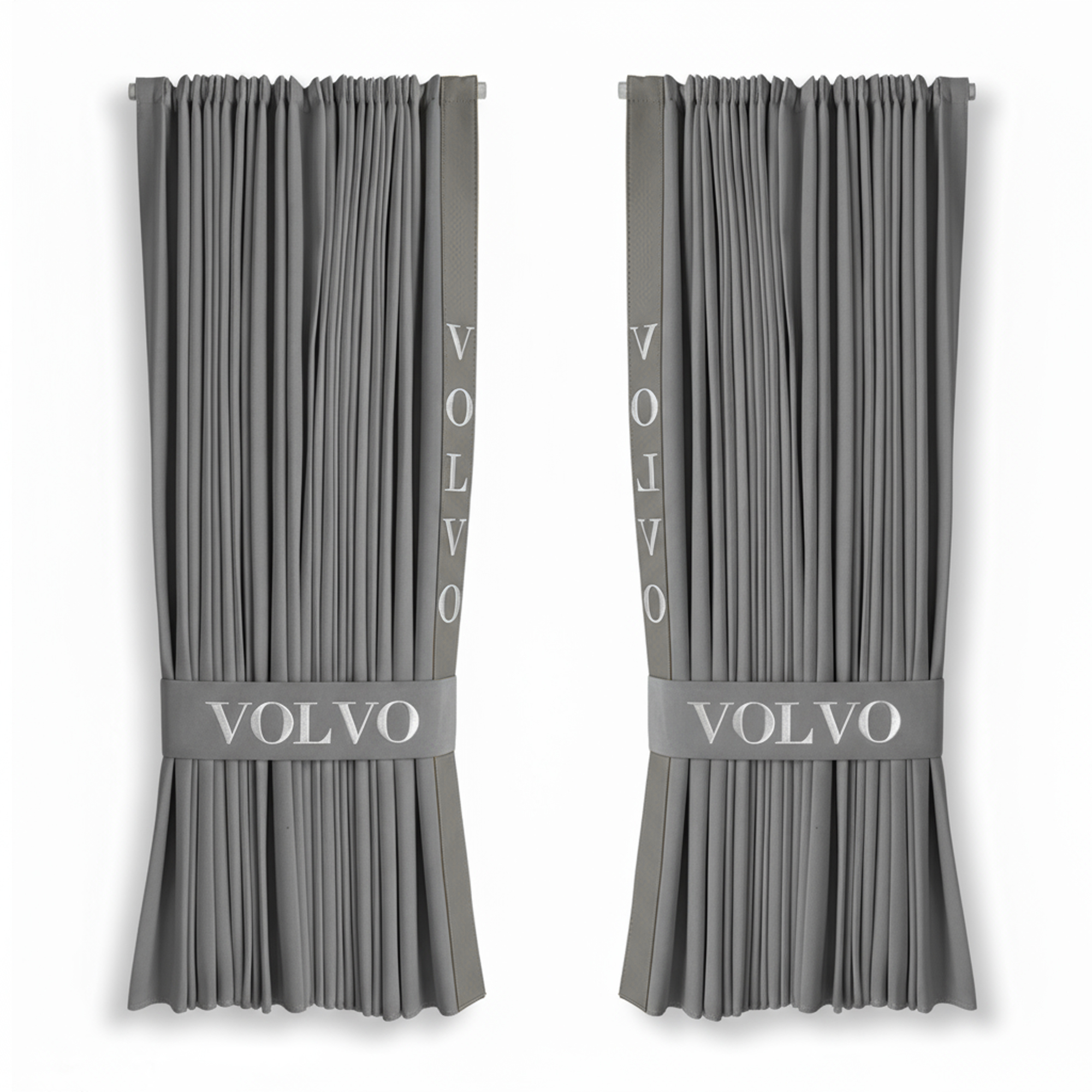 Grey white logo volvo