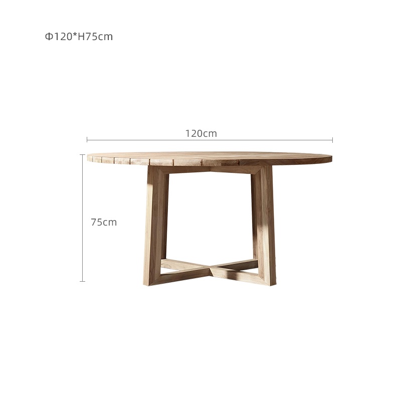 Table ronde 120cm (teck du Myanmar)