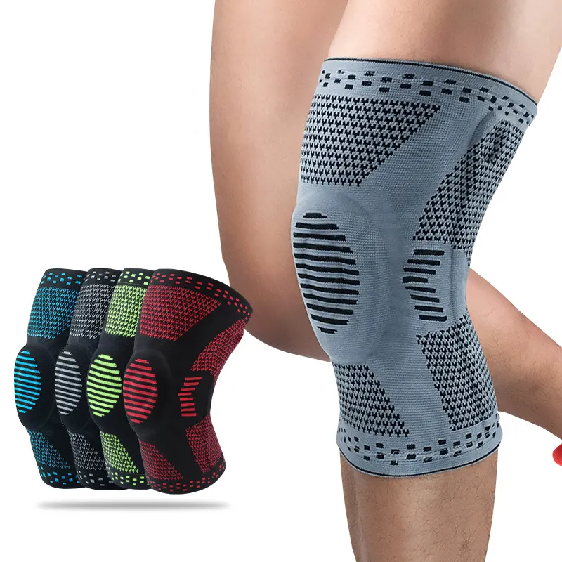 Knie Brace Knie Ondersteuning Compressie Mouw Met Side Stabilisatoren Siliconen Patella Gel Pad Voor Meniscus Scheuren