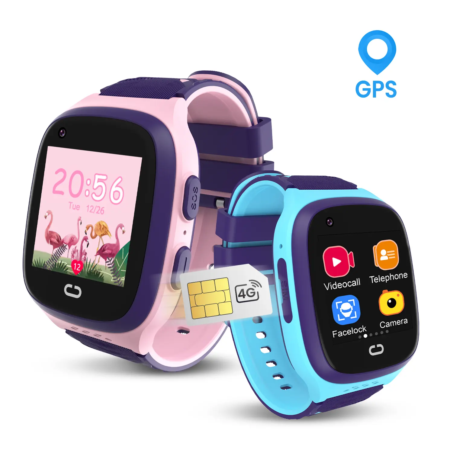 2024 מוצר חדש לילדים שעון חכם טלפון אנטי-אבוד LBS מעקב צמיד חכם 4G gps שעון יד לילדים