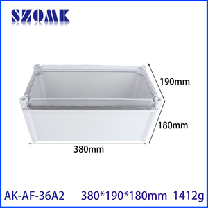 Low Voltage Products Enclosures Electronic Case Transparent <strong>Cover</strong> 380x190x180mm Abs Plastic Control <strong>Panel</strong> Box