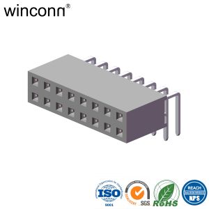 Jing 2.54mm 1x40pin Round Female Socket <strong>Pin</strong> <strong>Header</strong> <strong>s</strong> Right Angle DIP Dual Insulator Board Stacking Female <strong>Header</strong> - Product Image 6
