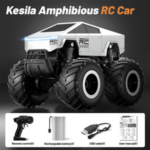 Amfibi 1:16 uzaktan kumanda araba Tesla Cybertruck modeli çocuklar RC oyuncak Cyber kamyonlar koca ayak Cyberpickup RC arabalar çocuklar için - Product Image 5