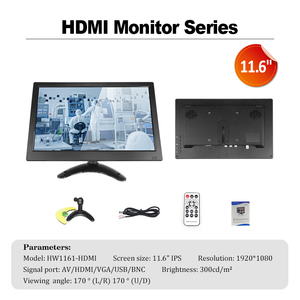 Monitor LCD HD IPS de 7-11 pulgadas-Interfaz múltiple VGA/BNC/USB/HD MI para monitoreo de seguridad, almacén y oficina (pantalla TFT) - Product Image 6