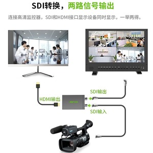 Micro convertidor de video para adaptador SDI a HDMI / HDMI a SDI con Power Mini 3G HD Detección automática de formato de audio de la Cámara de audio de la SD-SDI