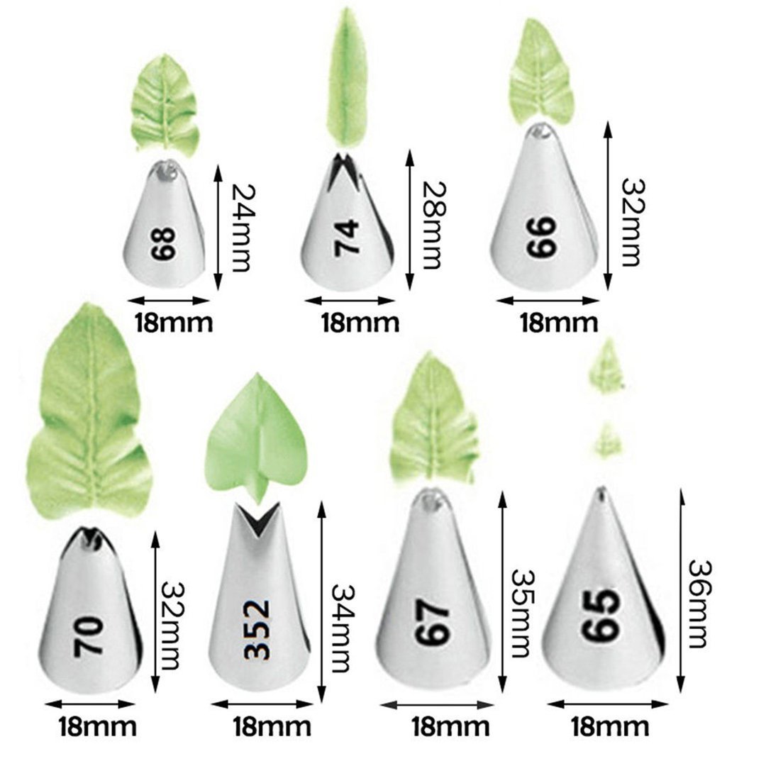 7-piece set of leaf mouth