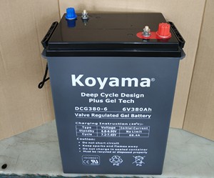 L16G батарея глубокого цикла, 6 В 380AH, гелевая скруббер, подметальная батарея, конструкция глубокого цикла - Product Image 3