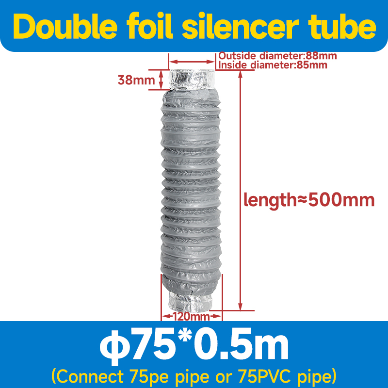 Double foil silencer tube