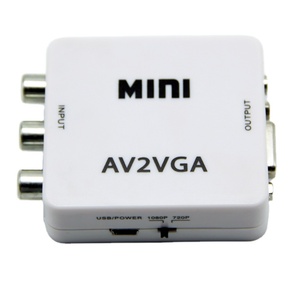 Adaptador HD 1080P AV2VGA Convertidor AV a VGA con salida USB Compatible con PAL NTSC para TV y uso de audio - Product Image 1