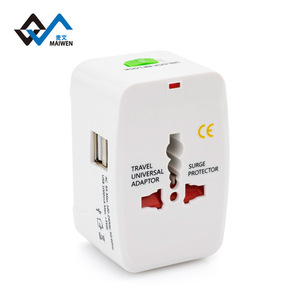 Wonplug All-in-one ตัวแปลงอะแดปเตอร์อเนกประสงค์2 USB เต้าเสียบบ้านสำหรับ US UK AU EU แนวคิดผลิตภัณฑ์ใหม่สำหรับแล็ปท็อปที่ใช้พอร์ต DC - Product Image 1