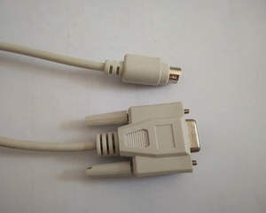 RS232DB9メス-4ピンミニDINオスプログラミングケーブル