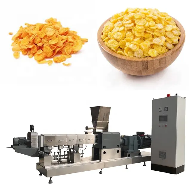 breakfast stainless steel puffed cereal production machine cornflakes making machine automatic
