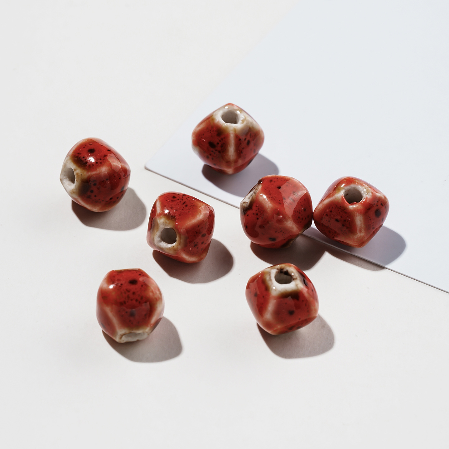 Irregular red glaze