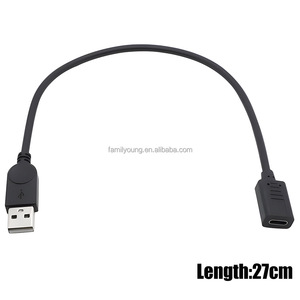 สาย2.0 USB ตัวผู้เป็นตัวเมียชนิด C สายอะแดปเตอร์ USB ไปยัง USB C สำหรับพีซีมือถือแท็บเล็ตสายชาร์จข้อมูล25ซม. - Product Image 5