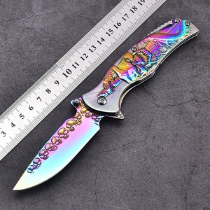 سكين قابل للطي في الهواء الطلق من الفولاذ المقاوم للصدأ عالي الصلابة متعدد الأغراض محمول جيب EDC للتخييم والبقاء على قيد الحياة OEM المتاحة - Product Image 3