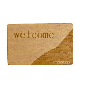 Hochwertige benutzer definierte Handwek naturliche Holz scheiben Karte RFID NFC Bambus boş Visitenkarte schwarze Walnuss Kar