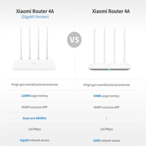 Xiaomi Mi WiFi 4A yönlendirici Gigabit edition 2.4GHz + 5GHz WiFi 16MB ROM + 128MB DDR3 yüksek kazanç 4 anten uygulaması kontrolü IPv6 - Product Image 5