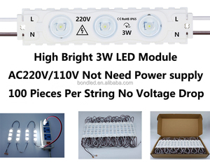 UL Listed AC 110V 220V <strong>White</strong> Cool <strong>White</strong> <strong>Led</strong> Module Injection 2835 3LED Module <strong>Led</strong> 110v for Advertising Light - Product Image 4