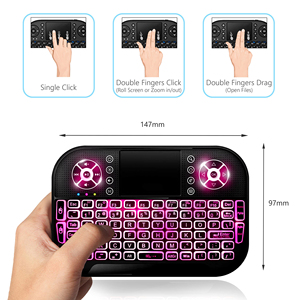 MRSVI-teclado inalámbrico A8 Mini, 2,4G, retroiluminación, Bluetooth, Air Mouse, Control remoto táctil para Smart TV Box, Touchpad PC - Product Image 3