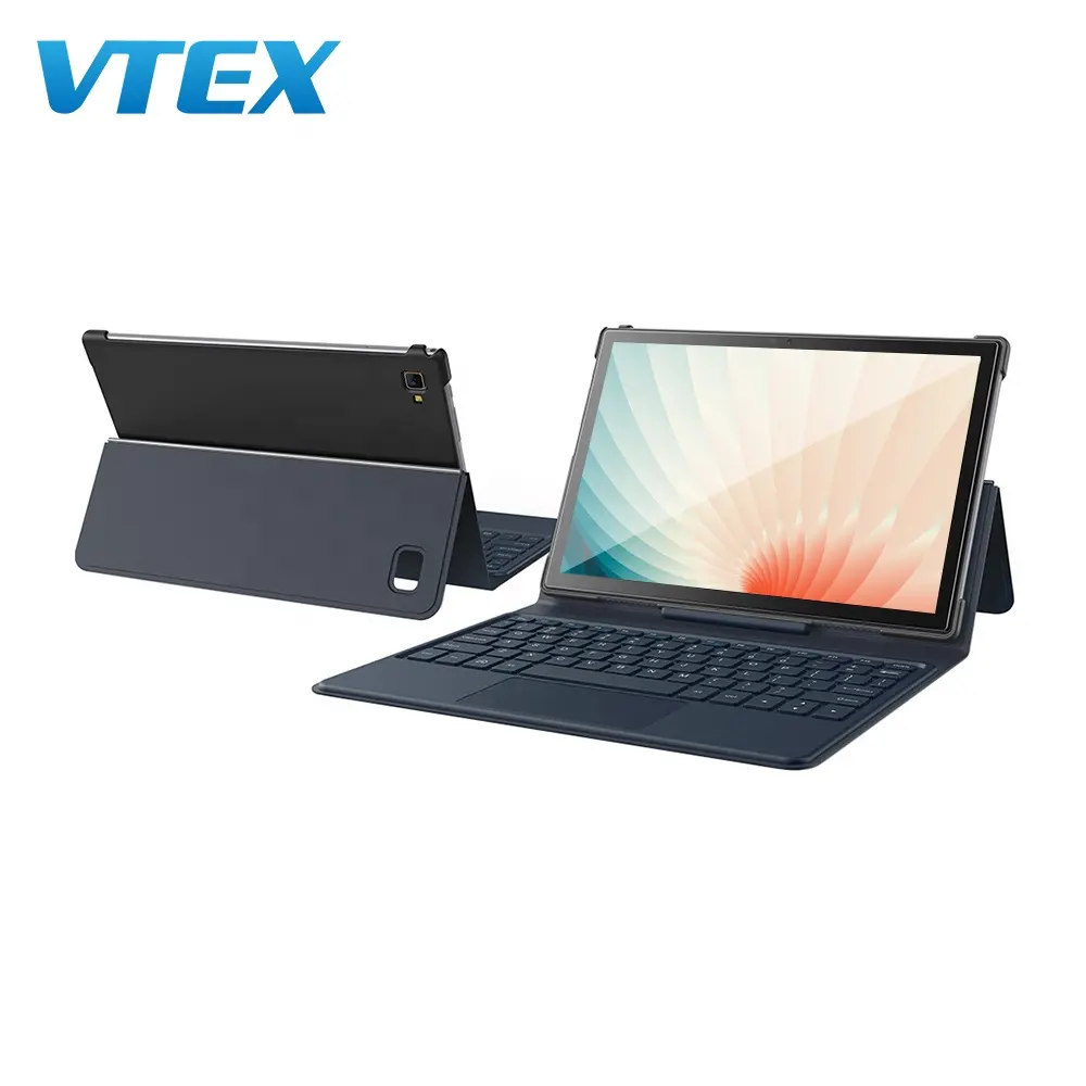 Tablet Pc Panggilan LTE 4G Android, Tablet Meja Notebook 10.1 Inci dengan Keyboard