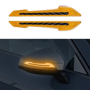 Xe gương chiếu hậu phản chiếu sticker tự động an toàn cảnh báo phản chiếu Sticker bên ngoài trang trí Băng - Product Image 3