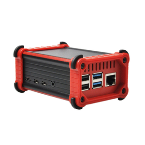 Aluminum <strong>Raspberry</strong> <strong>PI</strong> 4B <strong>Case</strong> with Plastic Protection Black Red Waterproof Enclosure Featuring Fan New Electronic Components - Product Image 1