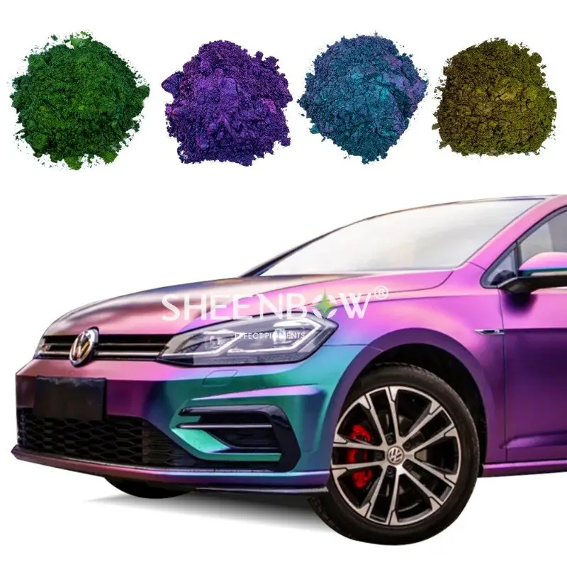 Автомобильная краска Sheenbow с изменением цвета, автомобильные краски, Хромовый порошок, суперхамелеоновый пигмент