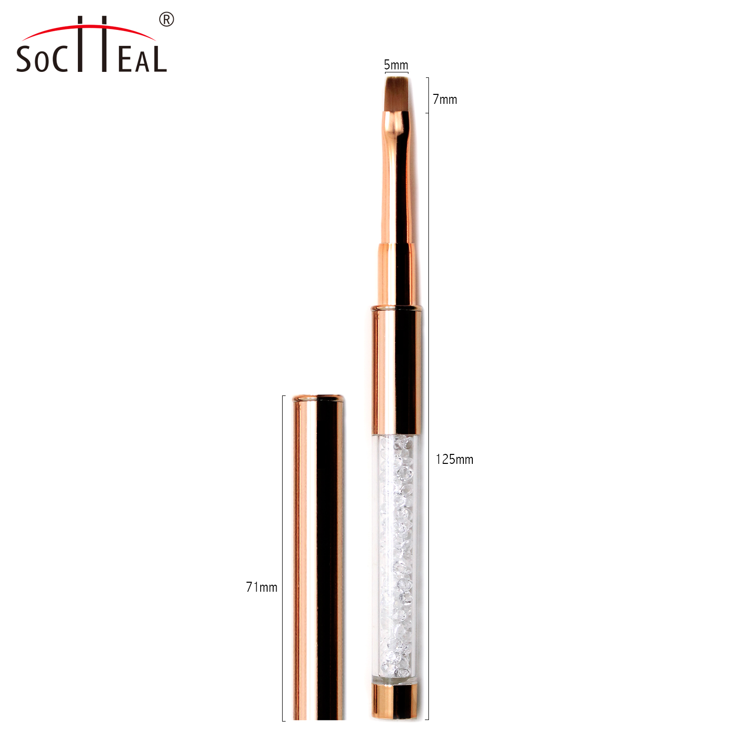 Brosse plate pour ongles 7 mm