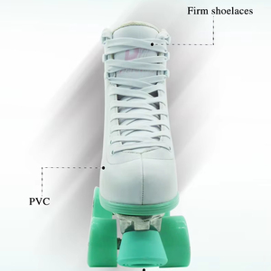 Chất lượng cao Quad Giày trượt con lăn Giày cao thư bị trả lại PU đôi hàng 4 bánh xe Giày trượt con lăn cho người lớn hoặc thiếu niên - Product Image 2