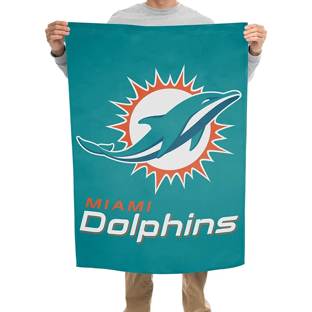 Banderas promocionales personalizadas al por mayor pancartas de doble cara Miami-Dolphins Minnesota-Banderas vikingas Todos los equipos