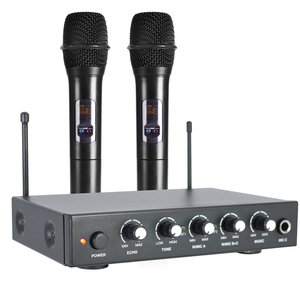 Nhà rạp há<span class=keywords><strong>t</strong></span> không dây hệ thống micro Sans Fil karaoke mixeur năng động mic Mixer giọng nói âm thanh không dây karaoke Mixer Receiver - Product Image 1